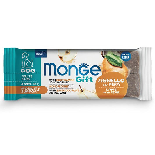 Monge Fruits Bars Mobility Support Barretta Per Cani Adulti Agnello Con Pera 100g