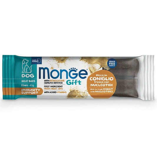 Monge Meat Bars Immunity Support Barretta Per Cani Adulti Coniglio Fresco Con Nucleotidi 40g