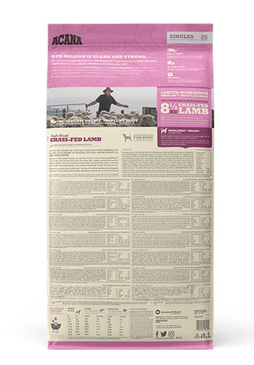 Acana Grass-Fed Lamb Recipe Crocchette Agnello Per Cane Sacco 2kg