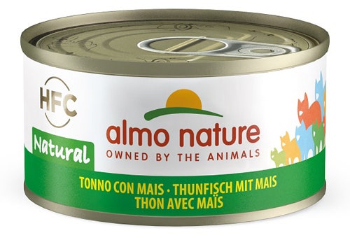Almo Nature HFC Natural Cibo Umido Tonno Con Mais Per Gatti Adulti Lattina 70g