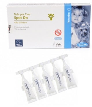 Camon Protection Fiale Antiparassitarie Spot-On Cani Olio Di Neem 0-10Kg 5X3ml