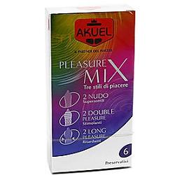 Profilattico Akuel Pleasure Mix 6 Pezzi