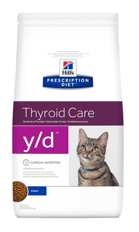 Hill's Prescription Diet Y/D Feline Thyroid Care Original Cibo Secco Per Gatti 1,5kg