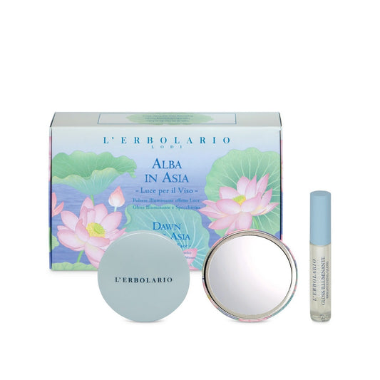L'Erbolario Alba in Asia Polvere Illuminante 8,5g + Gloss 7ml + Specchietto