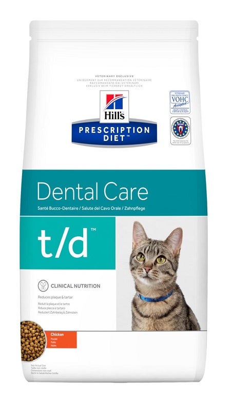 Hill's Prescription Diet T/D Dental Care Crocchette Pollo Per Gatti Sacco 1,5kg