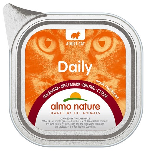 Almo Nature Daily Menu Cibo Umido Anatra Gatti Adulti Vaschetta 100g
