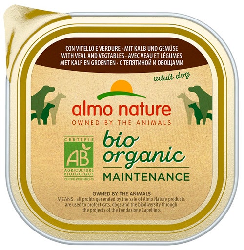 Almo Nature Daily Menu Bio Cibo Umido Vitello E Verdure Cani Adulti Vaschetta 300g
