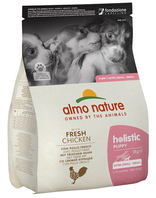 Almo Nature Holistic Puppy Crocchette Pollo Cani Cuccioli Taglia Mini E Piccola Sacco 2kg