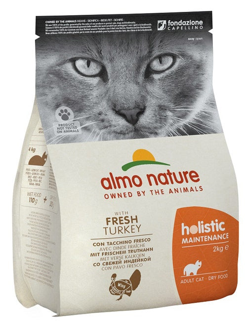 Almo Nature Holistic Maintenance Con Tacchino Fresco E Riso Cibo Secco Per Gatti Adulti Sacco 2kg