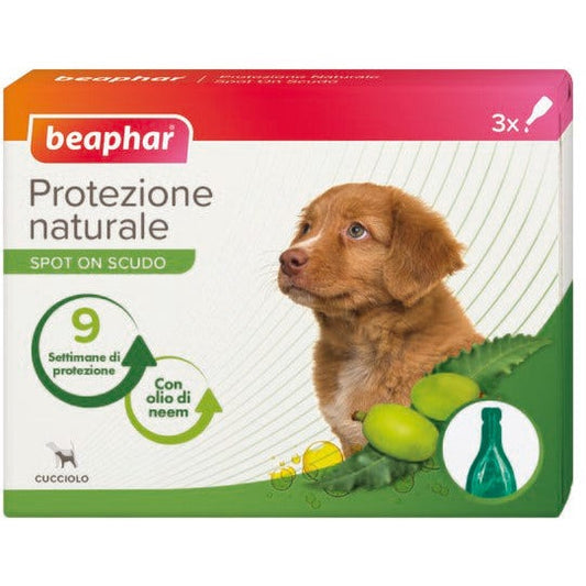Beaphar Protezione Naturale Spot On Antiparassitario Cucciolo 3 Pipette Da 1ml