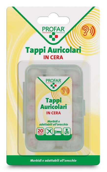 Profar Tappi Auricolari 20 Pezzi Cera