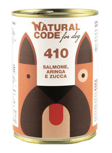 Natural Code For Dog 410 Salmone Aringa Zucca 400g