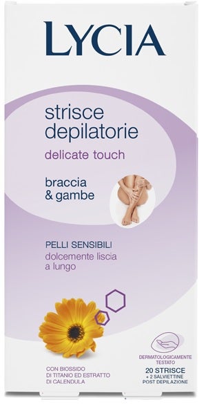 Lycia Strisce Depilatorie Delicate Touch Braccia Gambe 12 Pezzi