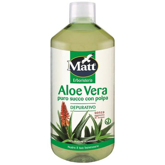 Matt Erboristeria Aloe Vera Puro Succo Con Polpa 1 Litro