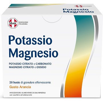 Matt Pharma Potassio/Magnesio 20 Buste Granulare Effervescente Arancia