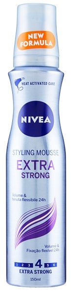 Nivea Styling Mousse Extra Strong Schiuma Per La Cura Capelli E Con Tenuta Extra Forte 150ml