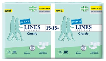 Lines Special Classic Pannoloni Mutandina Unisex Super Taglia L 30 Pezzi