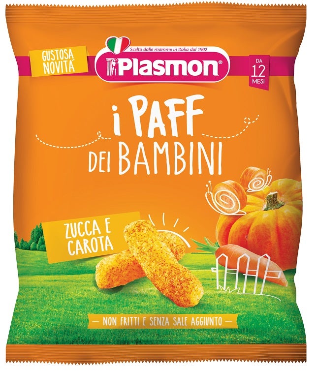 Plasmon Dry Snack Paff Zucca Carote 12M+ 15g
