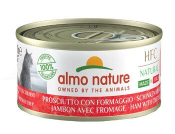 Alma Nature HFC Natural Cibo Umido Prosciutto Con Formaggio Per Gatti Adulti Lattina 70g