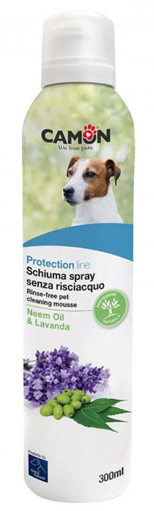 Camon Protection Schiuma Spray Senza Risciacquo Neem Lavanda Cane/Gatto 300ml