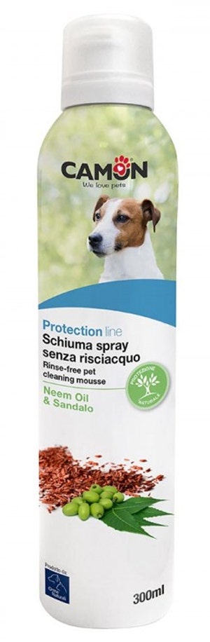 Camon Protection Schiuma Spray Senza Risciacquo Neem Sandalo Cane/Gatto 300ml