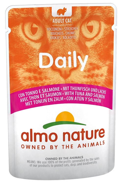 Almo Nature Daily Cibo Umido Tonno/Salmone Per Gatti Adulti 70g