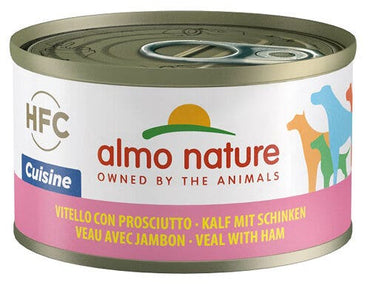 Almo Nature HFC Cuisine Vitello con Prosciutto Cibo Umido Per Cani Adulti Lattina 95g