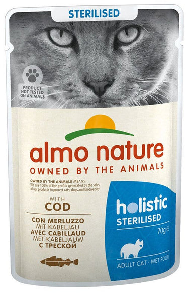 Almo Nature Sterilised Cibo Umido Merluzzo Per Gatti Adulti Sterilizzati Bustina 70g