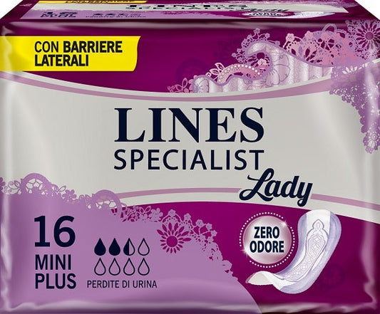 Lines Specialist Lady Assorbenti Incontinenza Mini Plus 16 Pezzi