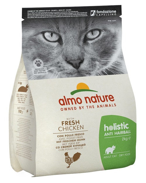 Almo Nature Anti Hairball Cibo Secco Con Pollo Fresco Per Gatti Adulti Sacco 2kg