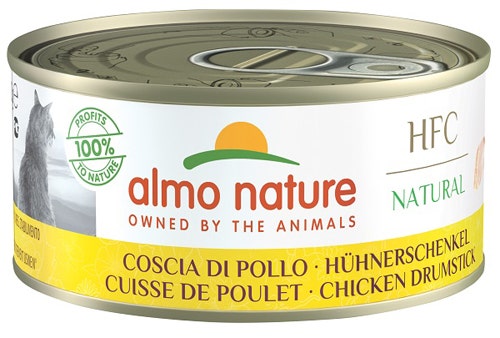 Almo Nature HCF Natural Cibo Umido Coscia Di Pollo Per Gatti Adulti Scatoletta 150g