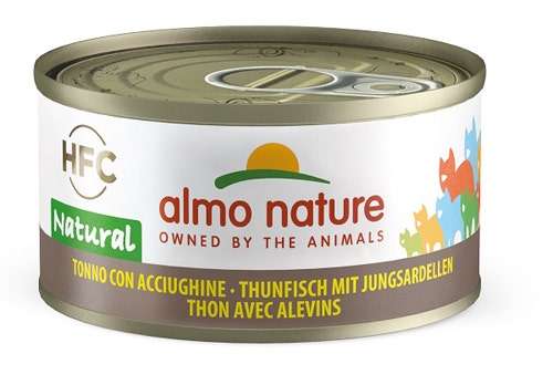 Almo Nature HFC Natural Cibo Umido Tonno Con Acciughine Gatti Adulti Lattina 70g