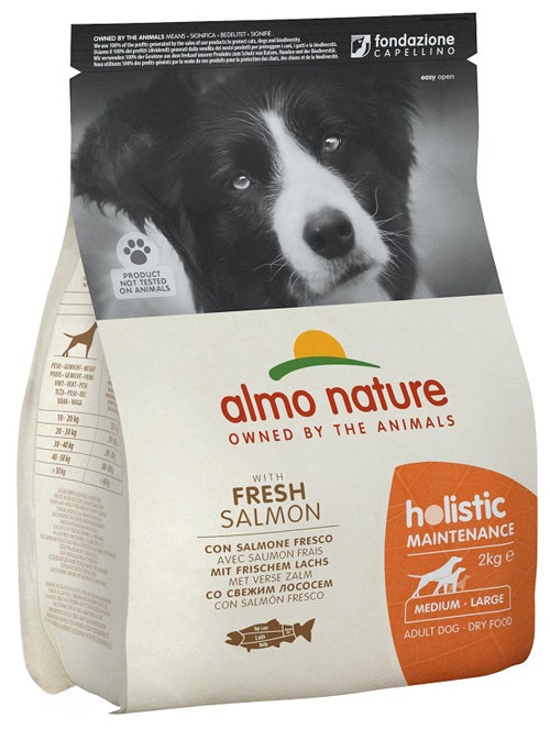 Almo Nature Holistic Maintenance Crocchette Salmone Fresco Cani Adulti Taglia Media Grande Sacco 2kg