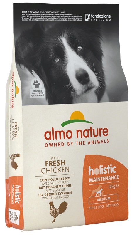 Almo Nature Holistic Maintenance Crocchette Pollo Cani Adulti Taglia Media Sacco 12kg
