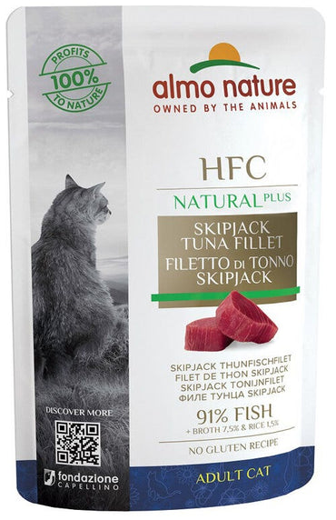 Almo Nature HFC Natural Plus Tonno Cibo Umido Per Gatti Adulti Busta 55g