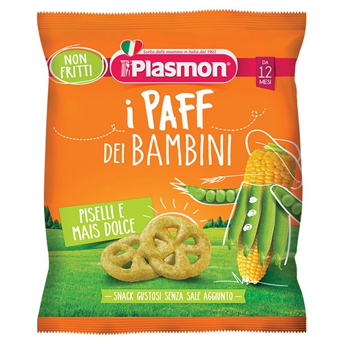 Plasmon Paff Dei Bambini Piselli E Mais 15g