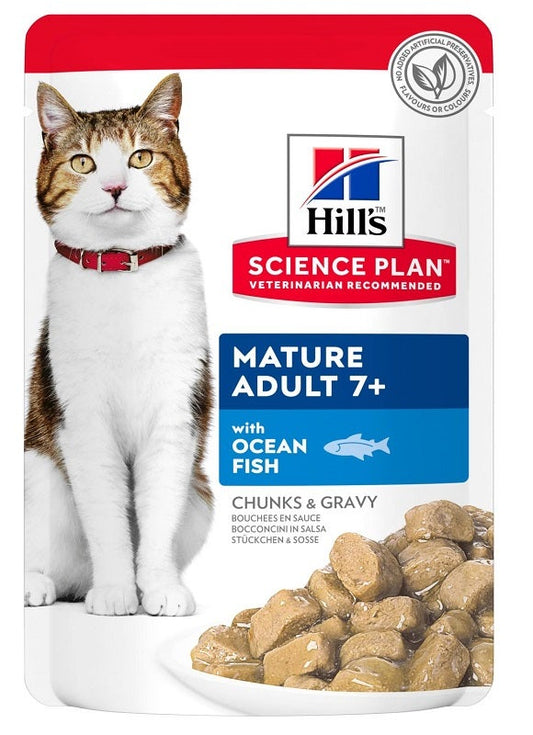 Hill's Science Plan Gatto Mature Adult 7+ Al Pesce Oceanico Bustina 85gr