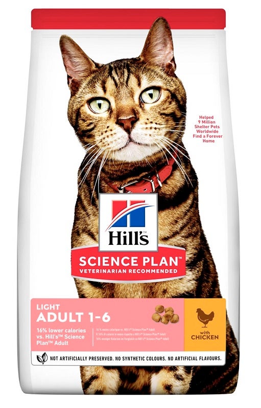 Hill's Science Plan Light Adult 1 - 6 Anni Crocchette Pollo Per Gatti Sacco 1,5kg