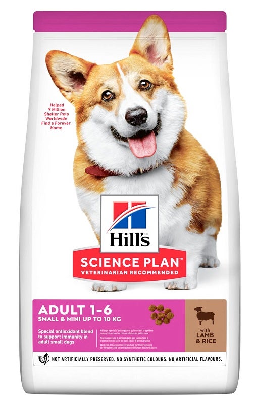 Hill's Science Plan Small & Mini Adult Con Agnello E Riso Cibo Secco Per Cani 1,5kg