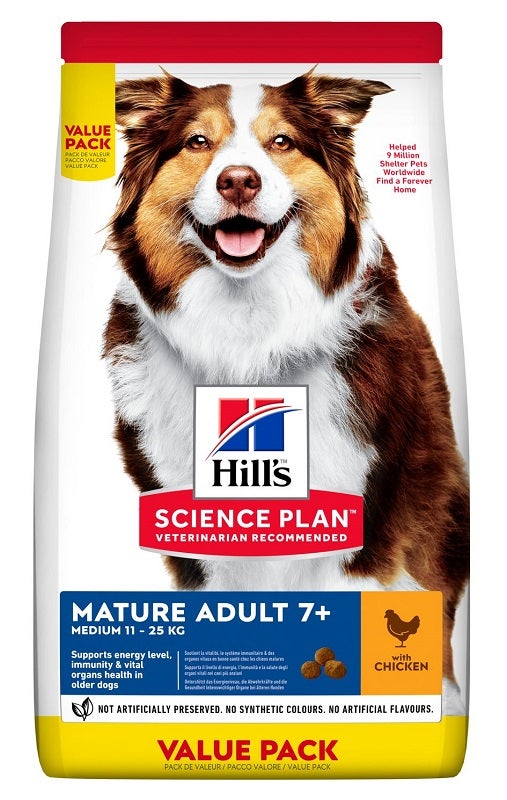 Hill's Science Plan Mature Adult 7+ Medium 11-25 Kg Chicken Cibo Secco Per Cani 2,5kg