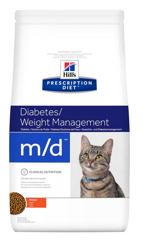 Hill's Prescription Diet M/D Diabetes / Weight Management Crocchette Al Pollo Per Gatti Sacco 1,5kg