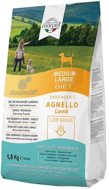 Marpet Aequilibriavet Low Grain Agnello Cibo Secco Per Cani Adulti Taglia Medium Large Sacco 1,5Kg