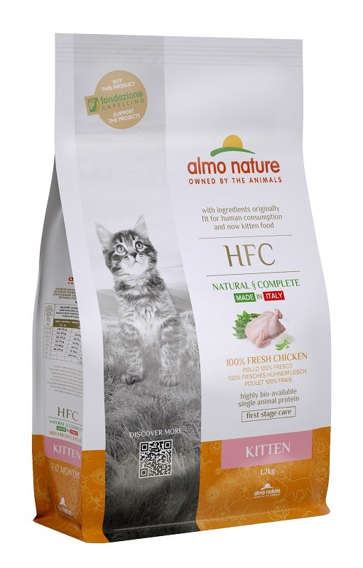 Almo Nature HFC Kitten Cibo Secco Pollo Per Gattini Sacco 1,2kg
