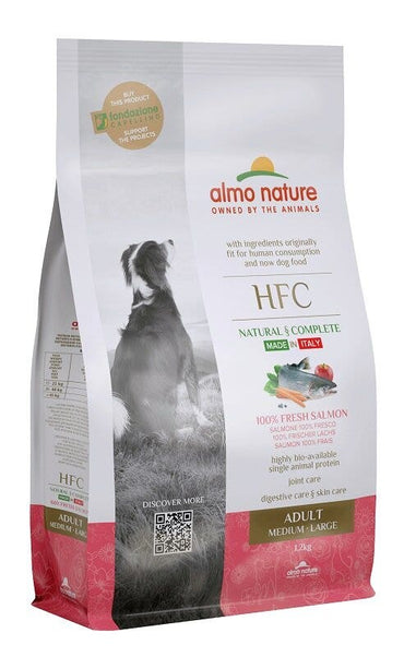 Almo Nature HFC Adult Crocchette Salmone Cani Adulti Taglia Media E Grande Sacco 1,2kg