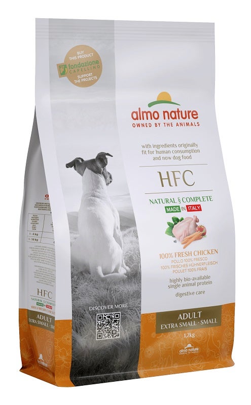 Almo Nature HFC Adult Crocchette Pollo Cani Adulti Taglia Mini E Piccola Sacco 1,2kg