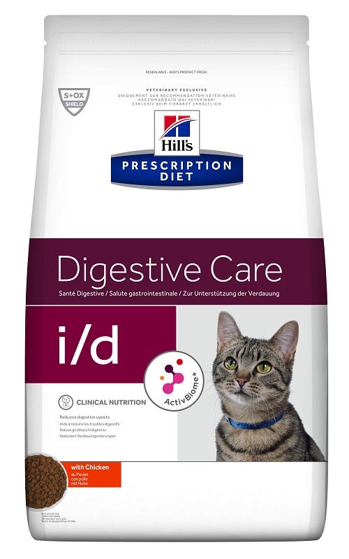 Hill's Prescription Diet I/D Digestive Care Crocchette Di Pollo Per Gatti Sacco 400g