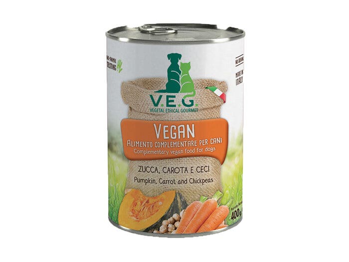Marpet Vegan Dog Carote/Zucca/Ceci Cibo Umido Per Cani Adulti Scatoletta 400g