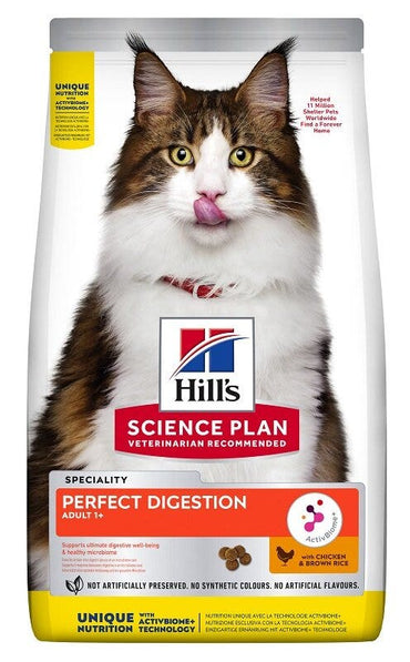Hill's Science Plan Perfect Digestion Adult 1+ Chicken & Brown Rice Cibo Secco Per Gatti 7kg