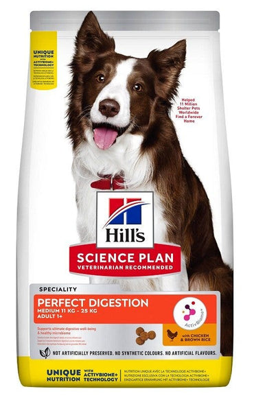 Hill's Science Plan Perfect Digestion Medium 11 Kg - 25 Kg Adult 1+ Chicken & Brown Rice 2,5kg