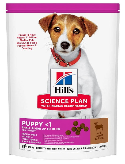 Hill's Science Plan Puppy <1 Small & Mini Up To 10 Kg Lamb & Rice Cibo Secco Per Cani 300g